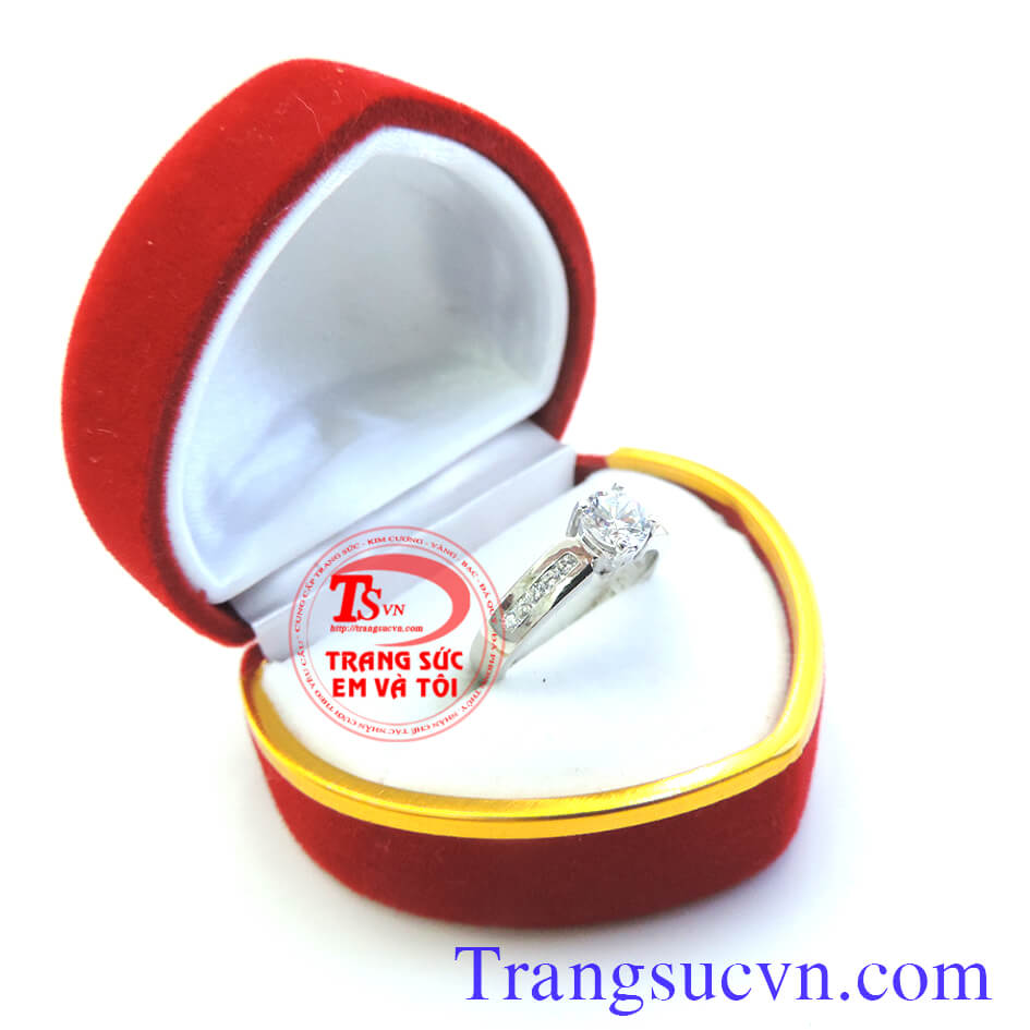 Nhẫn kim cương nhân tạo vàng trắng,Nhẫn nữ vàng trắng,Trang sức nữ Nhẫn kim cương nhân tạo vàng trắng,Nhẫn nữ vàng trắng,Trang sức nữ