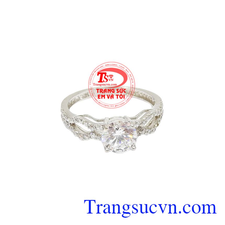 Nhẫn kim cương vàng trắng 18k,Nhẫn nữ đá quý,Trang sức nữ Nhẫn kim cương vàng trắng 18k,Nhẫn nữ đá quý,Trang sức nữ