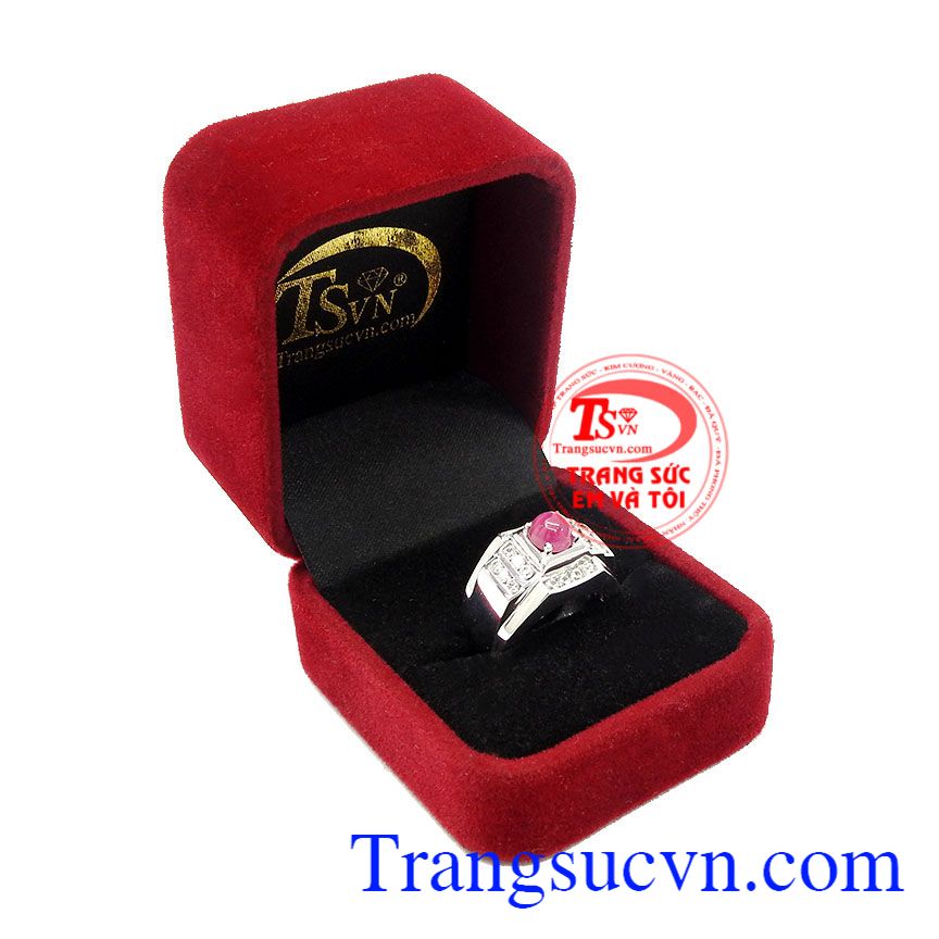 Nhẫn nam bạc Ruby đẹp,Nhẫn nam bạc, Trang sức bạc Nhẫn nam bạc Ruby đẹp,Nhẫn nam bạc, Trang sức bạc