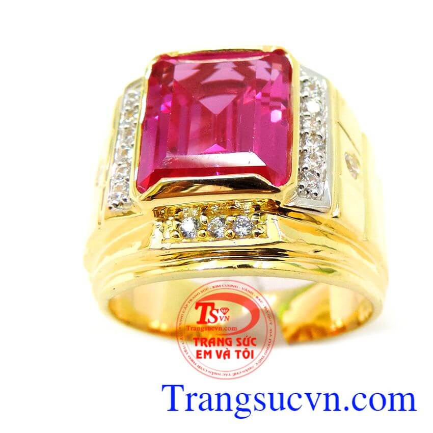 Nhẫn nam đá hổng đỏ may,Nhẫn nam đẹp,Nhẫn nam vàng Nhẫn nam đá hổng đỏ may,Nhẫn nam đẹp,Nhẫn nam vàng