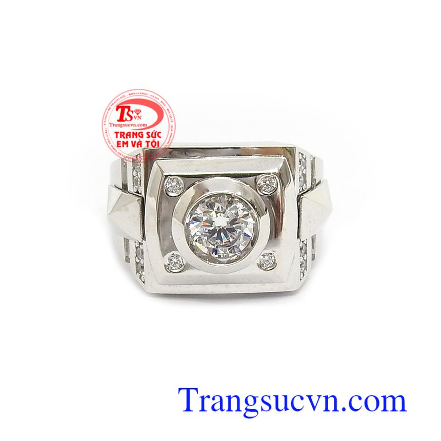 Nhẫn Nam Hàn Quốc Thời Thượng, nhẫn nam vàng tây, nhẫn nam vàng trắng