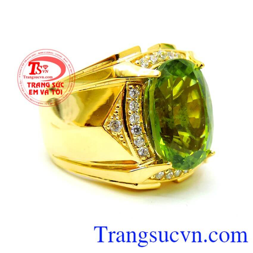 Nhẫn nam mệnh hỏa vàng 14k Peridot,Nhẫn nam đẹp,Trang sức nam Nhẫn nam mệnh hỏa vàng 14k Peridot,Nhẫn nam đẹp,Trang sức nam