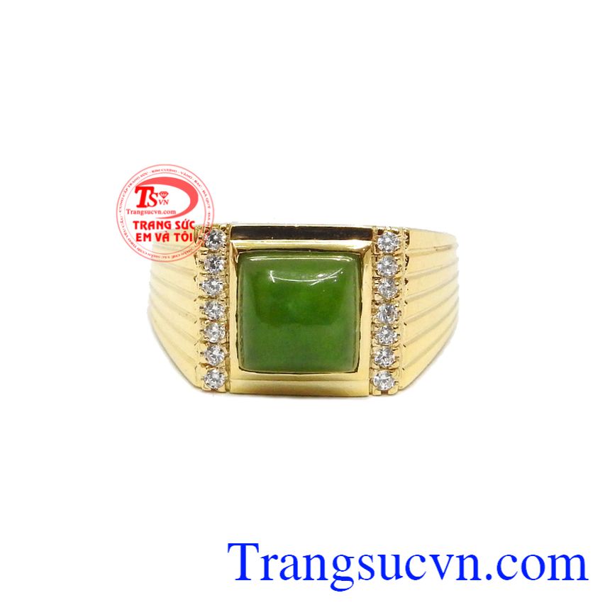 Nhẫn nam nephrite sang trọng, nhẫn nam sang trọng, nhẫn nam đẹp