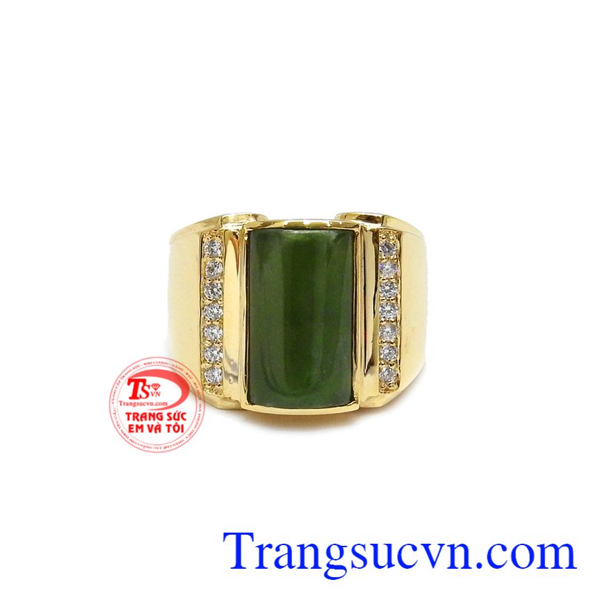 Nhẫn nam nephrite thịnh vượng, nhẫn nam vàng tây, nhẫn nam ngọc cẩm thạch Nhẫn nam nephrite thịnh vượng, nhẫn nam vàng tây, nhẫn nam ngọc cẩm thạch