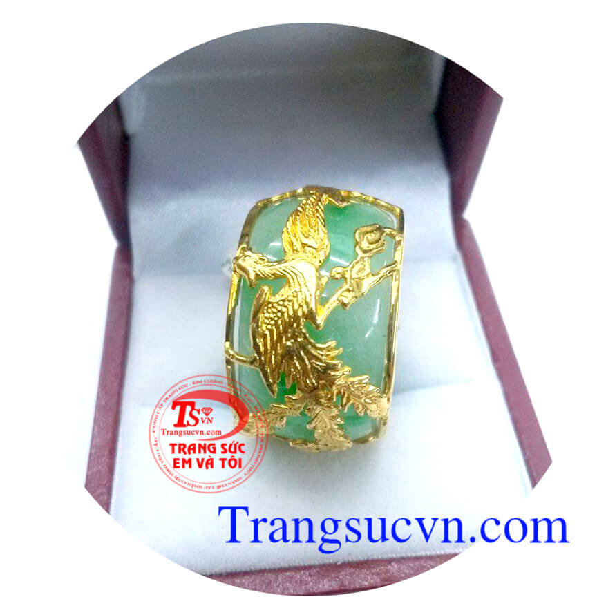 Nhẫn nam phượng hoàng ngọc, nhẫn nam đẹp, nhẫn nam sang trọng