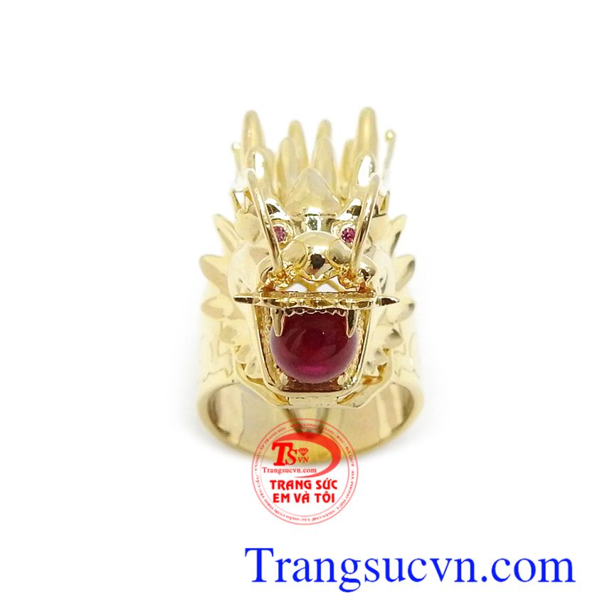 Nhẫn nam rồng vàng 10k mạnh mẽ, nhẫn nam vàng tây, nhẫn nam đẹp