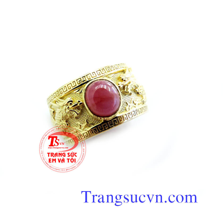 Nhẫn nam ruby rồng vàng, nhẫn nam đẹp, nhẫn nam ruby
