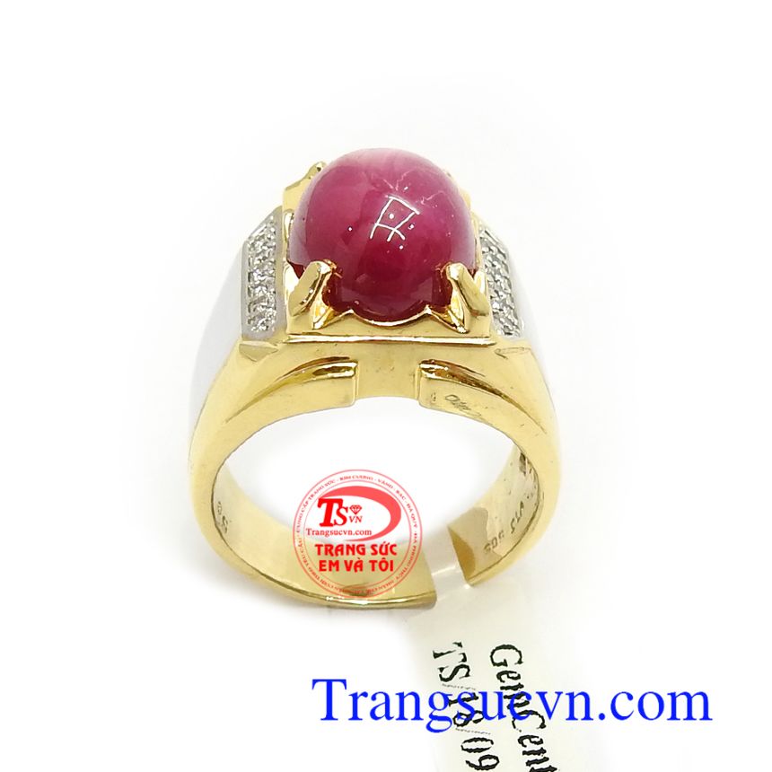 Nhẫn nam Ruby sao thịnh vượng, nhẫn nam vàng tây, nhẫn nam ruby Nhẫn nam Ruby sao thịnh vượng, nhẫn nam vàng tây, nhẫn nam ruby