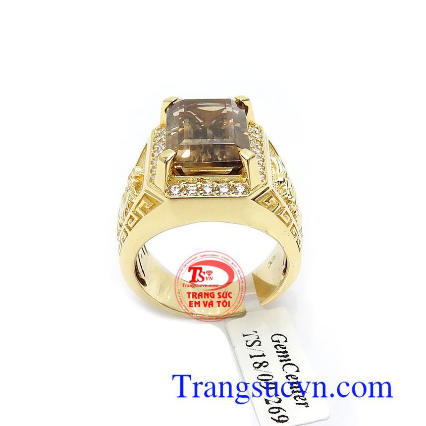 Nhẫn Nam Thạch Anh 14k Mạnh Mẽ, nhẫn nam thạch anh đẹp, nhẫn nam đá quý Nhẫn Nam Thạch Anh 14k Mạnh Mẽ, nhẫn nam thạch anh đẹp, nhẫn nam đá quý