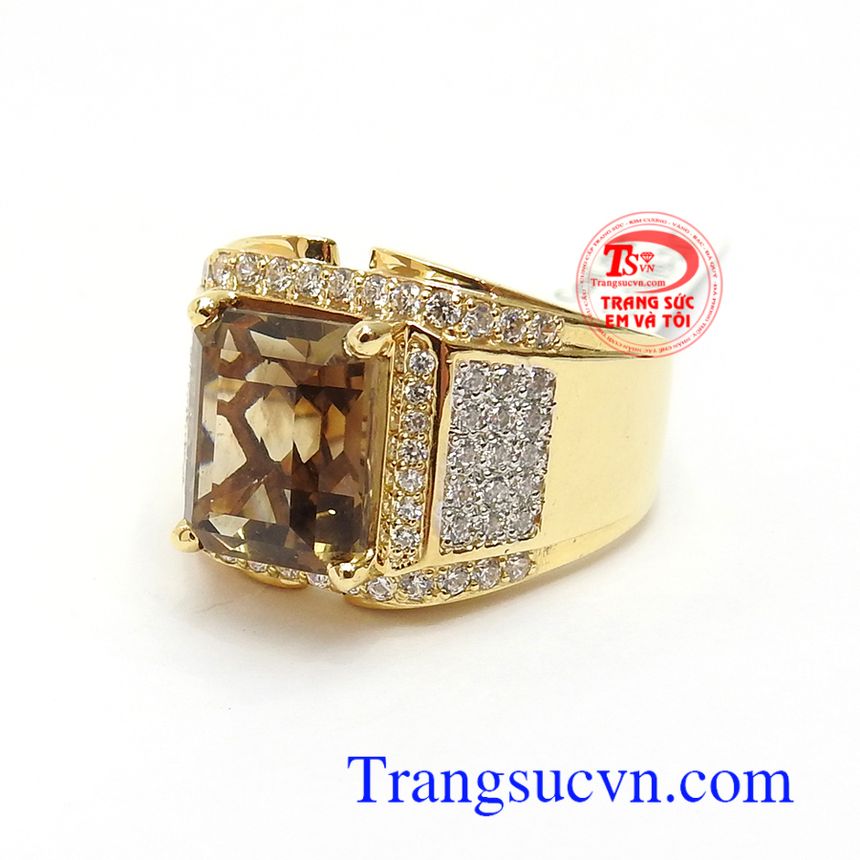 Nhẫn Nam Thạch Anh Thời Trang, nhẫn nam đẹp, nhẫn nam thạch anh 