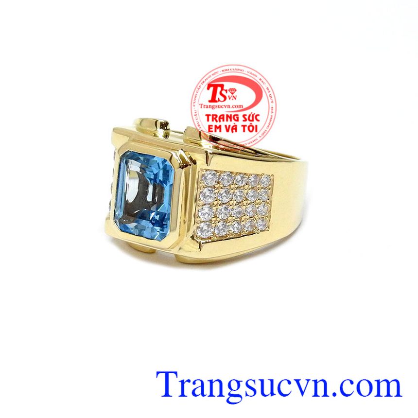 Nhẫn Nam Topaz tinh tế, nhẫn nam đẹp, nhẫn nam đá quý Nhẫn Nam Topaz tinh tế, nhẫn nam đẹp, nhẫn nam đá quý