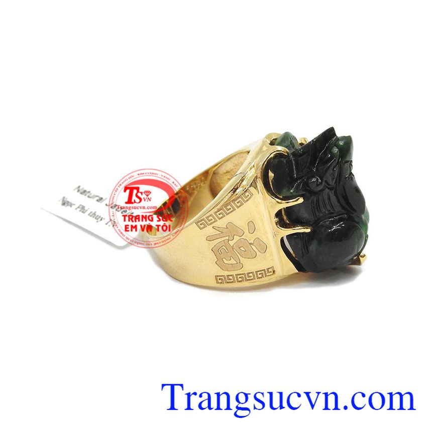 Nhẫn nam tỳ hưu Jadeite, nhẫn nam đẹp, nhẫn nam vàng tây Nhẫn nam tỳ hưu Jadeite, nhẫn nam đẹp, nhẫn nam vàng tây