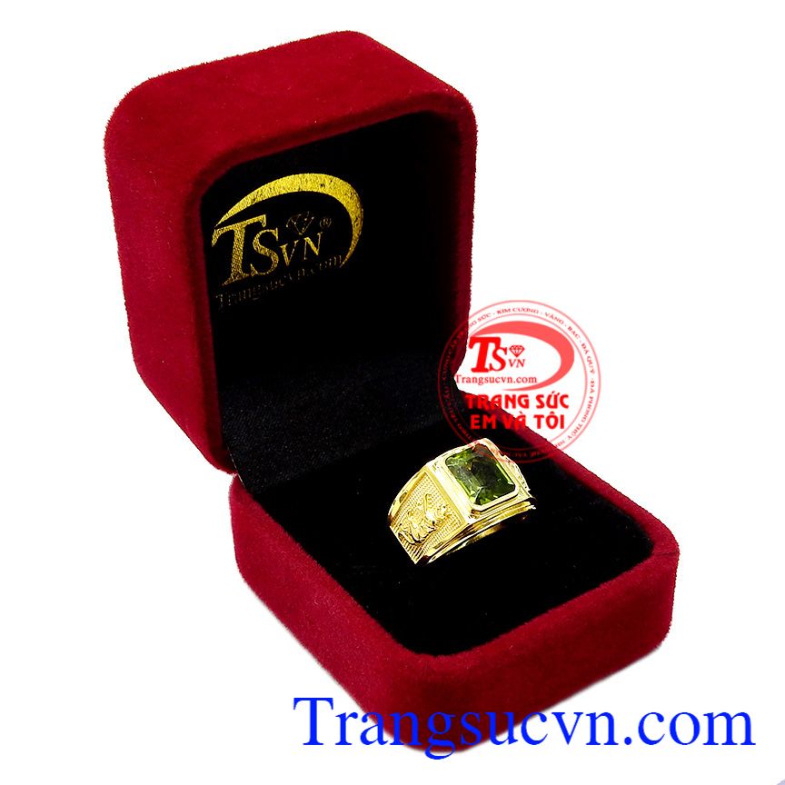 Nhẫn nam vàng Peridot tuổi Dần,Nhẫn nam Peridot,Trang sức nam Nhẫn nam vàng Peridot tuổi Dần,Nhẫn nam Peridot,Trang sức nam