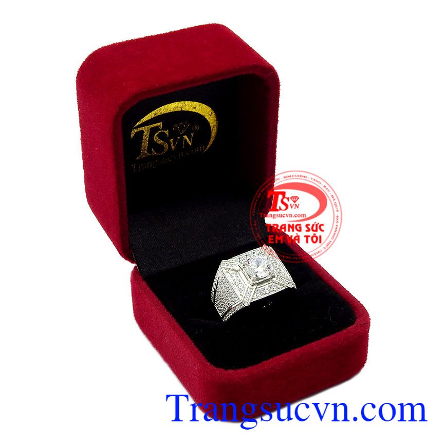 Nhẫn nam vàng trắng phá cách,Nhẫn nam đẹp,Trang sức nam Nhẫn nam vàng trắng phá cách,Nhẫn nam đẹp,Trang sức nam