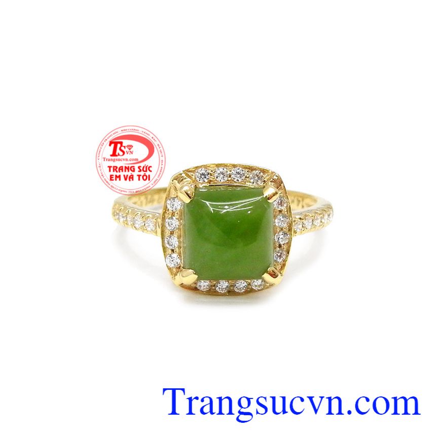 Nhẫn nepherite đẳng cấp,Nhẫn nữ đá quý,Trang sức nữ Nhẫn nepherite đẳng cấp,Nhẫn nữ đá quý,Trang sức nữ