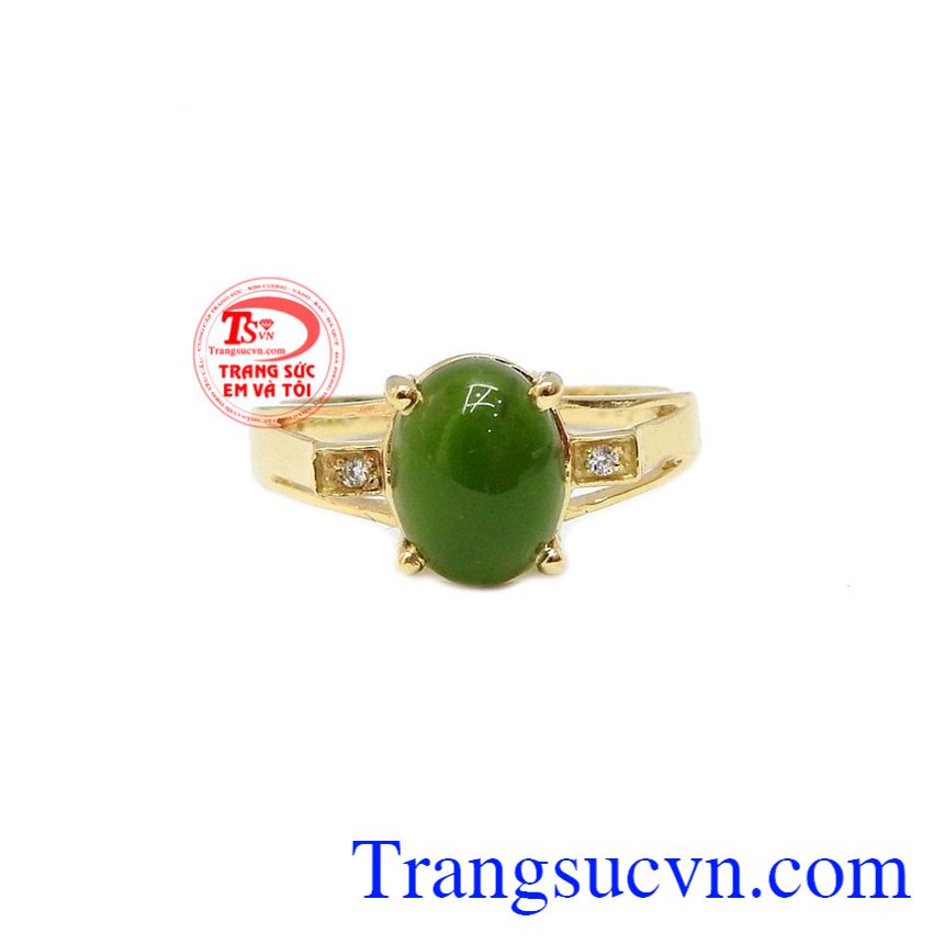 Nhẫn nepherite độc đáo,Nhẫn nữ đá quý,Trang sức nữ
