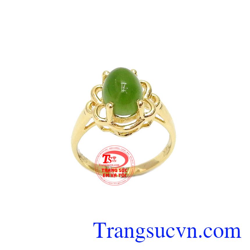 Nhẫn nepherite quý phái,Nhẫn nữ đá quý,Trang sức nữ Nhẫn nepherite quý phái,Nhẫn nữ đá quý,Trang sức nữ