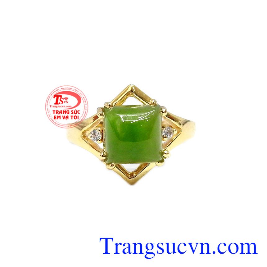 Nhẫn nepherite tinh tế,Nhẫn nữ đá quý,Trang sức nữ