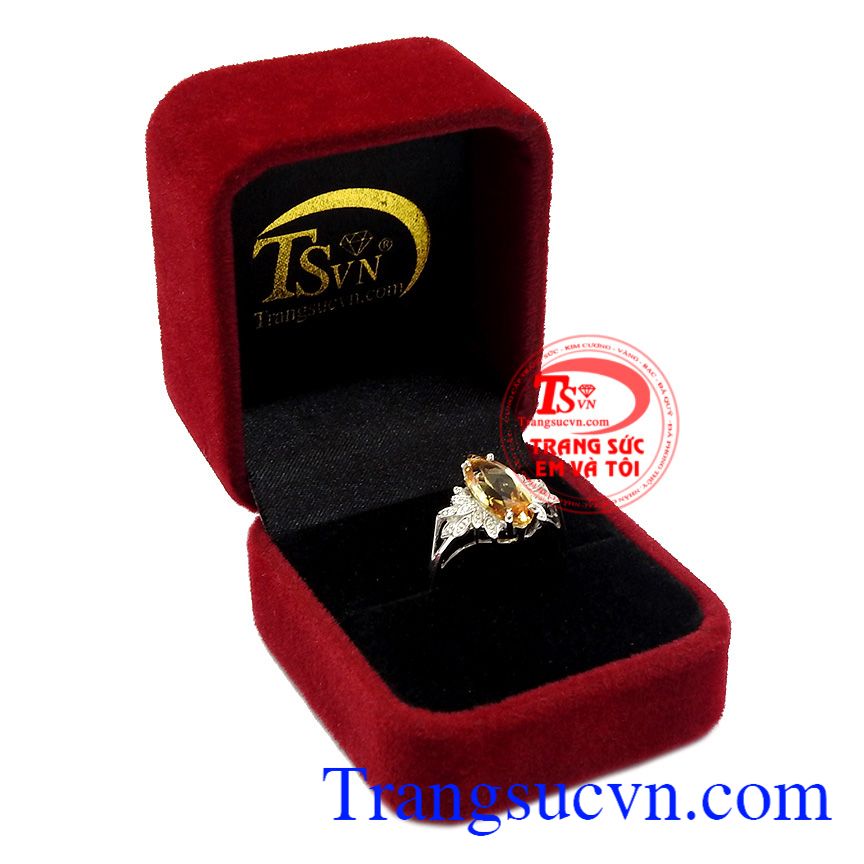 Nhẫn nữ bạc Citrine may mắn,Nhẫn nữ bạc,Trang sức bạc Nhẫn nữ bạc Citrine may mắn,Nhẫn nữ bạc,Trang sức bạc