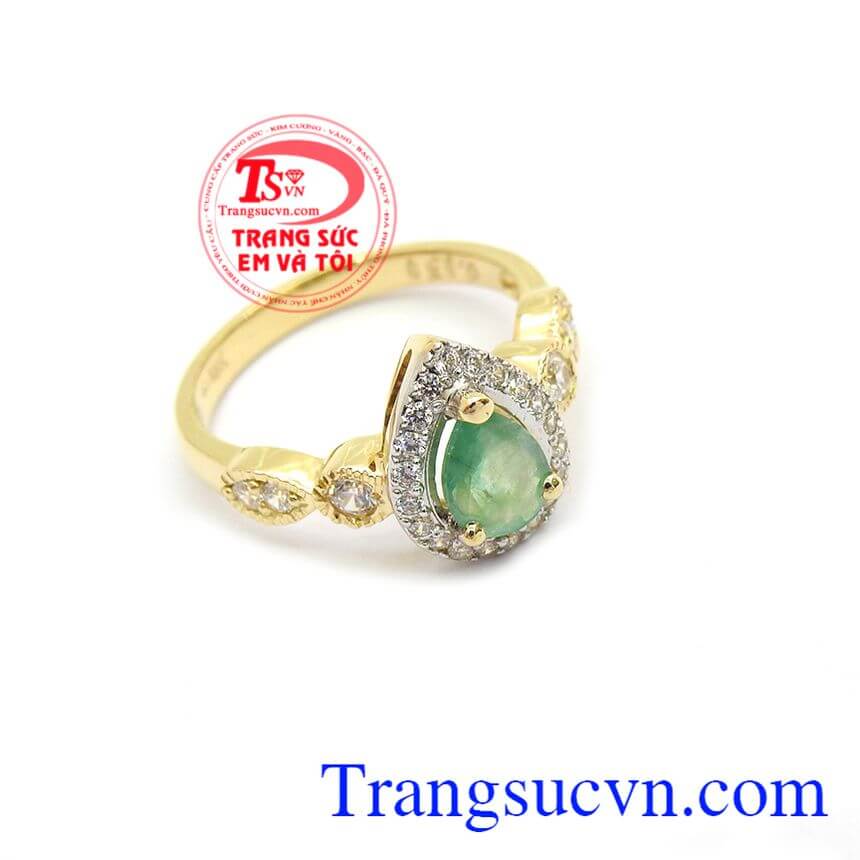 Nhẫn nữ emerald sang trọng,Nhẫn nữ đá quý,Trang sức nữ Nhẫn nữ emerald sang trọng,Nhẫn nữ đá quý,Trang sức nữ