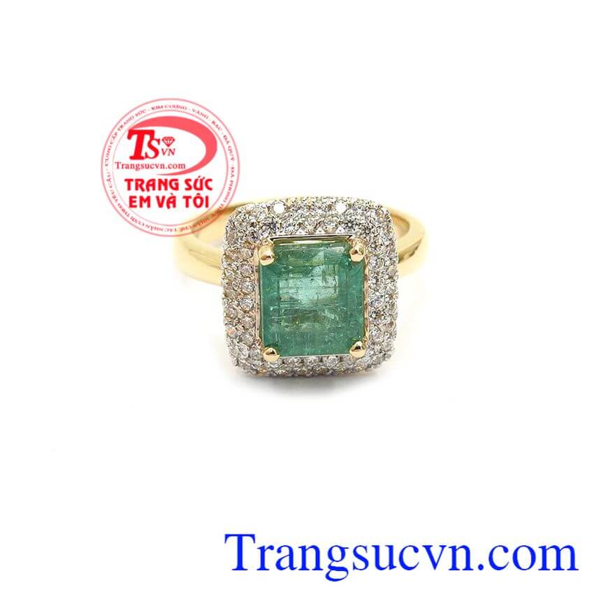 Nhẫn nữ gắn đá ngọc lục bảo,Nhẫn nữ đá quý,Trang sức nữ Nhẫn nữ gắn đá ngọc lục bảo,Nhẫn nữ đá quý,Trang sức nữ