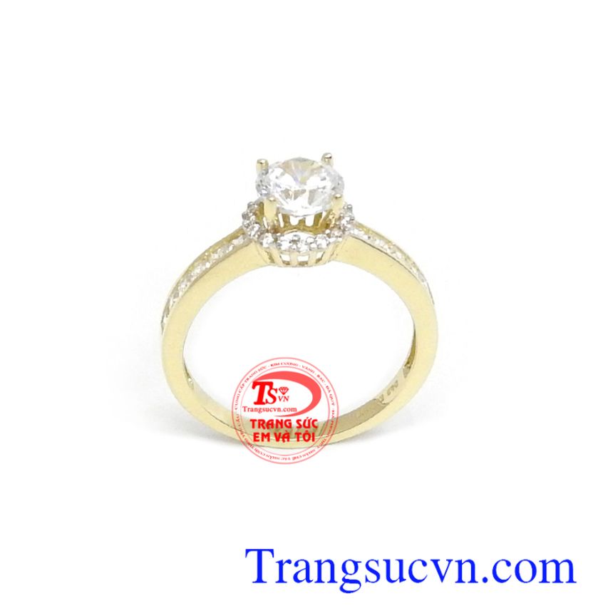 Nhẫn nữ Hàn Quốc 10k cá tính,Nhẫn nữ đá quý,Trang sức nữ