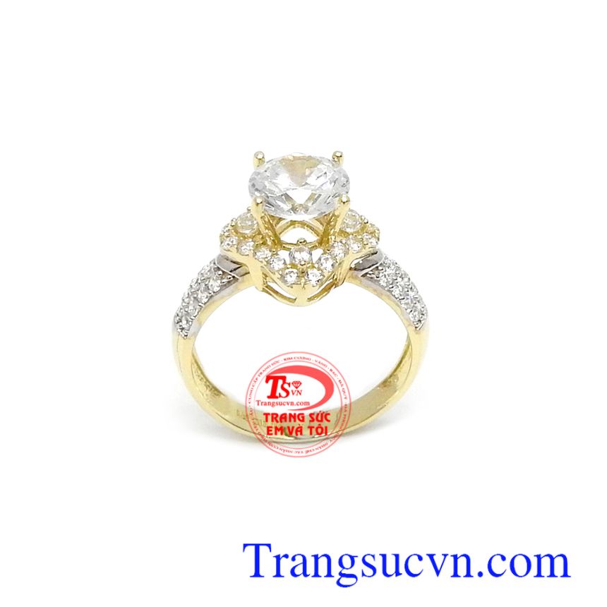 Nhẫn nữ Hàn Quốc 10k phong cách,Nhẫn nữ đá quý,Trang sức nữ