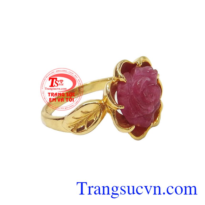 Nhẫn nữ hoa ruby,Nhẫn nữ đá quý,Trang sức nữ