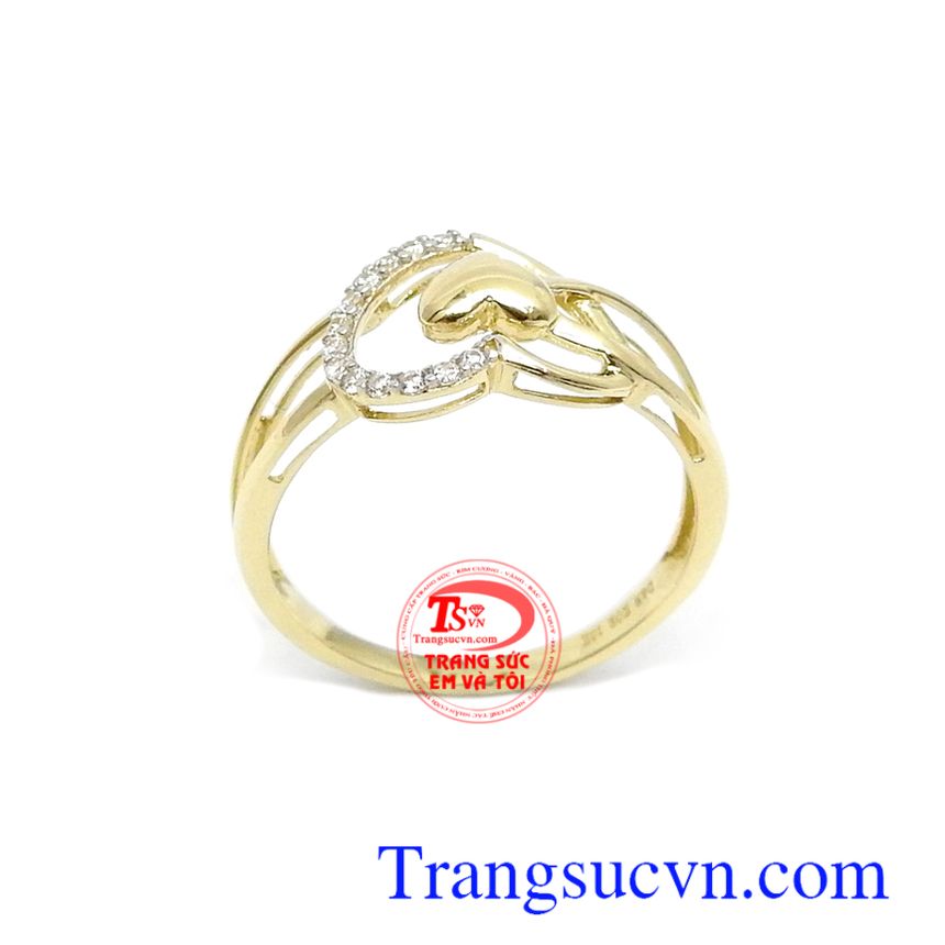 Nhẫn nữ Korea 10k quý phái,Nhẫn nữ vàng,Trang sức vàng