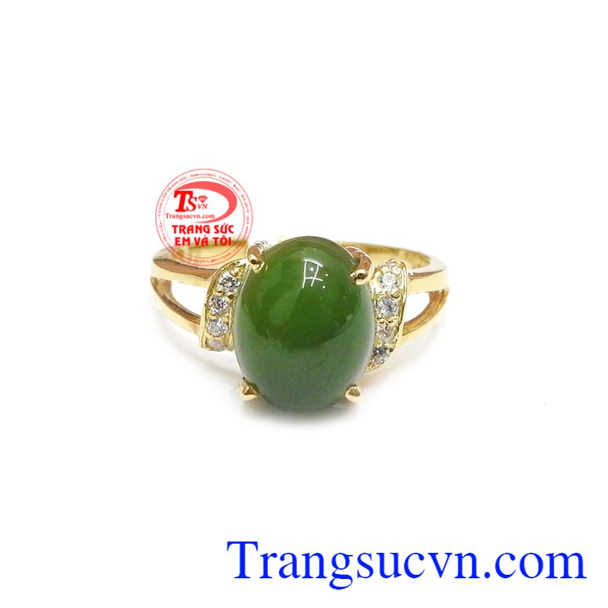 Nhẫn nữ nephrite tinh tế,Nhẫn nữ đá quý,Trang sức nữ