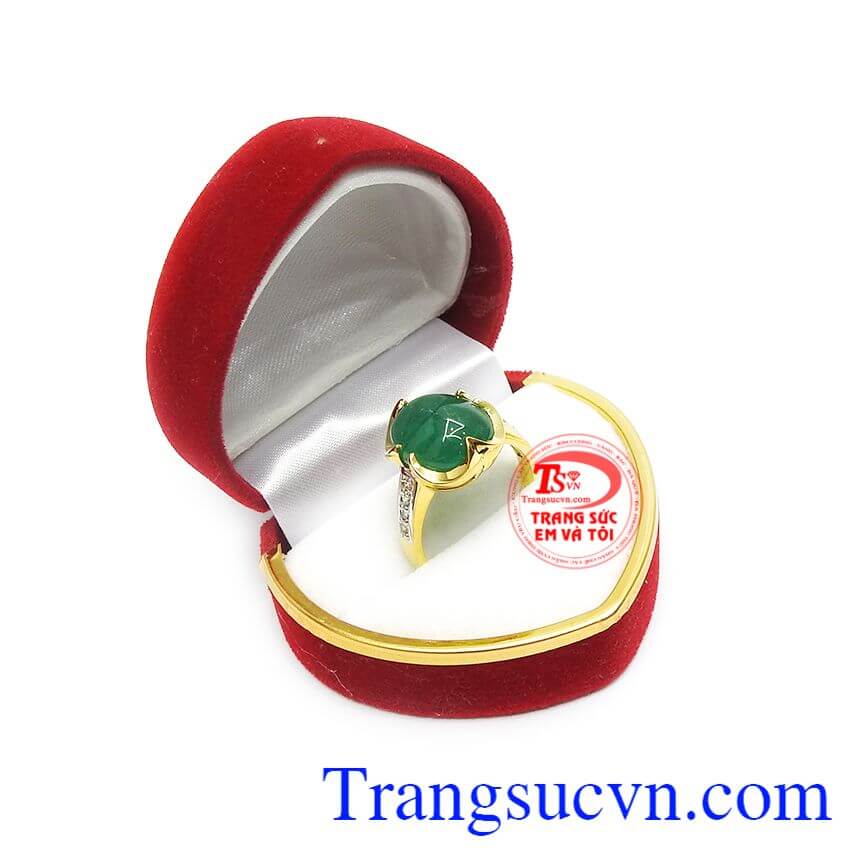 Nhẫn nữ ngọc lục bảo Emerald,Nhẫn nữ đá quý,Trang sức nữ