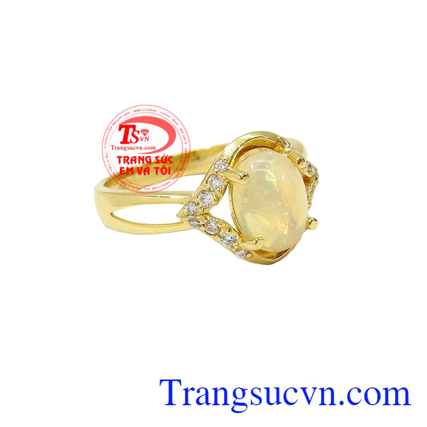 Nhẫn Nữ Opal May Mắn, Nhẫn nữ vàng tây, nhân nữ Opal thiên nhiên Nhẫn Nữ Opal May Mắn, Nhẫn nữ vàng tây, nhân nữ Opal thiên nhiên