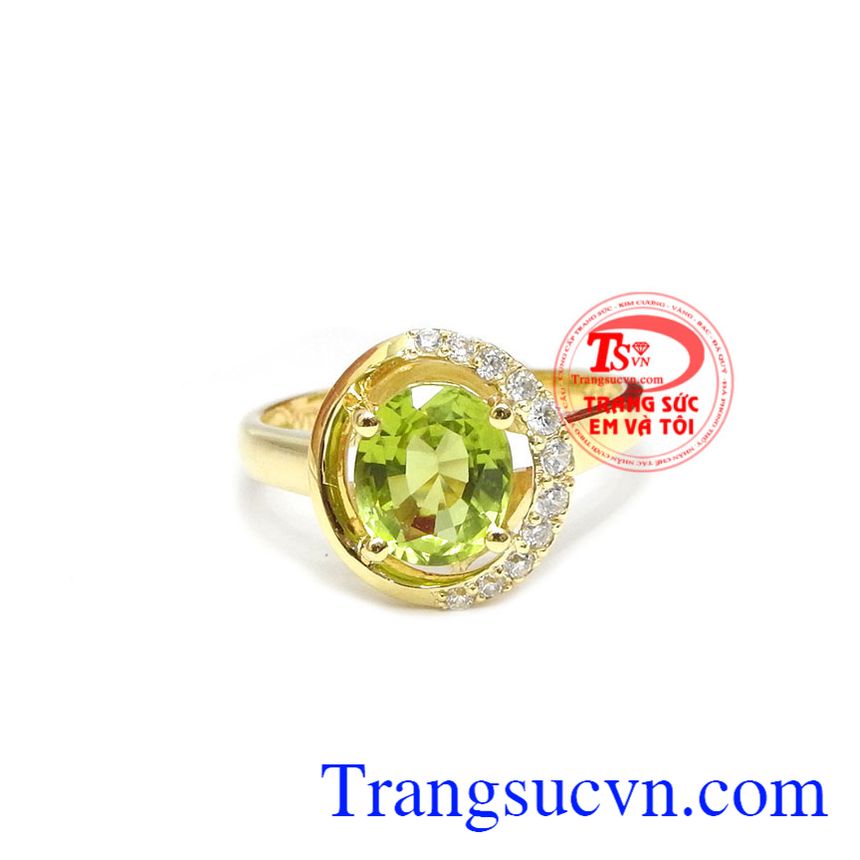 Nhẫn nữ peridot dịu dàng,Nhẫn nữ vàng tây,Trang sức nữ Nhẫn nữ peridot dịu dàng,Nhẫn nữ vàng tây,Trang sức nữ