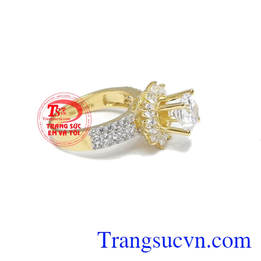 Nhẫn nữ quý phái 18k,Nhẫn nữ vàng tây,Trang sức nữ Nhẫn nữ quý phái 18k,Nhẫn nữ vàng tây,Trang sức nữ