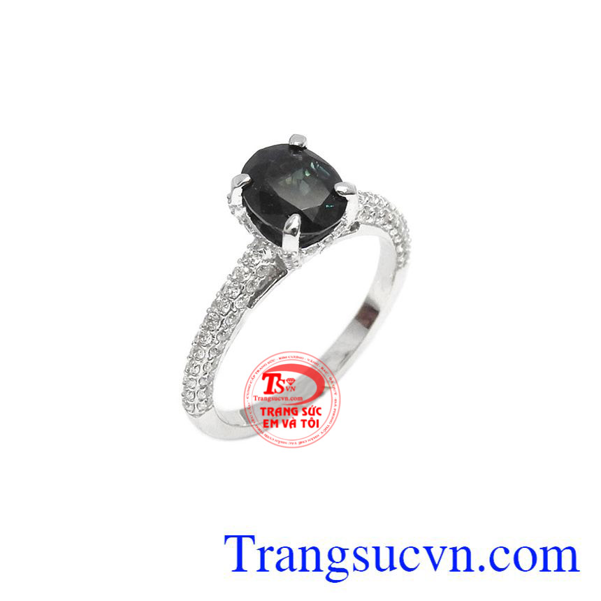 Nhẫn nữ Saphir dịu dàng,Nhẫn nữ đá quý,Trang sức nữ