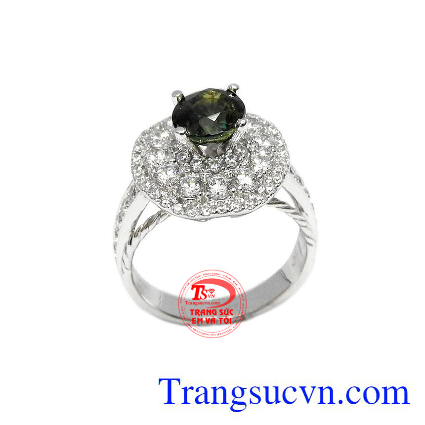 Nhẫn nữ Saphir quý phái,Nhẫn nữ đá quý,Trang sức nữ