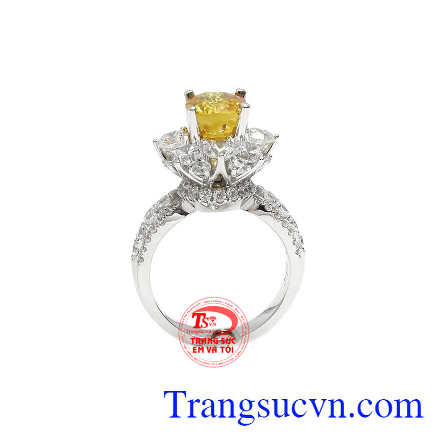 Nhẫn nữ sapphir vàng thịnh vượng,Nhẫn nữ đá quý,Trang sức nữ