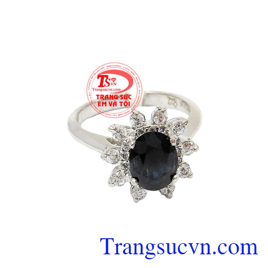 Nhẫn nữ sapphire vàng trắng,Nhẫn nữ vàng trắng,Trang sức nữ Nhẫn nữ sapphire vàng trắng,Nhẫn nữ vàng trắng,Trang sức nữ
