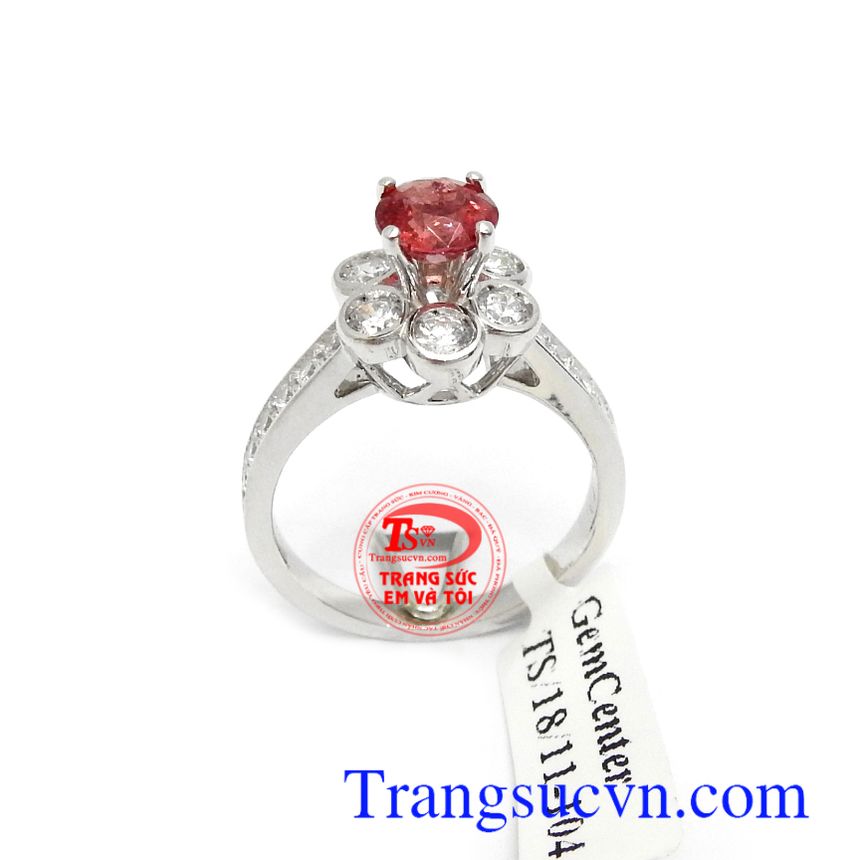 Nhẫn nữ Spinel vàng trắng sang trọng,Nhẫn nữ đá quý,Trang sức nữ Nhẫn nữ Spinel vàng trắng sang trọng,Nhẫn nữ đá quý,Trang sức nữ