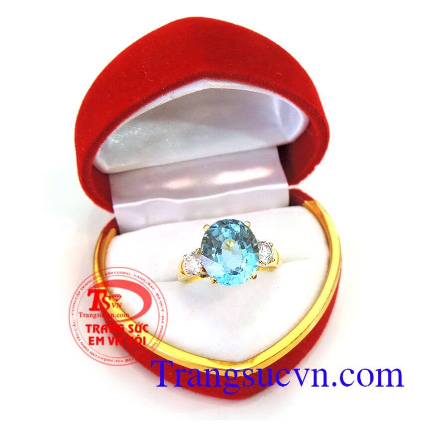 Nhẫn nữ topaz xanh nước biển,Nhẫn nữ đá quý,trang sức nữ Nhẫn nữ topaz xanh nước biển,Nhẫn nữ đá quý,trang sức nữ