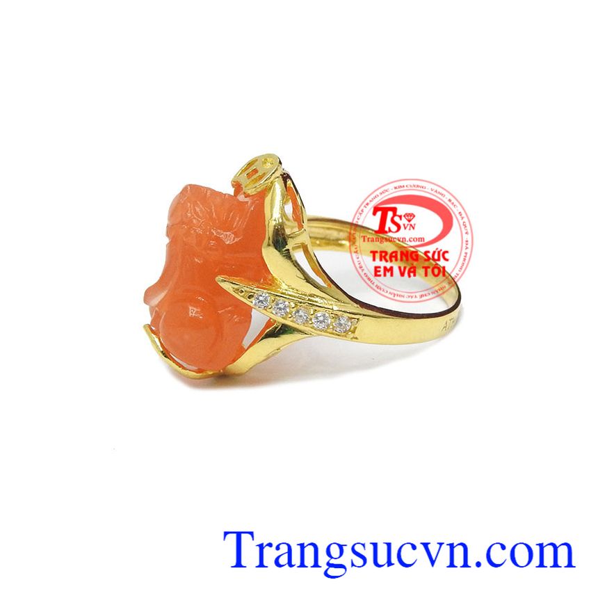 Nhẫn nữ tỳ hưu v&agrave;ng đắc lộc, nhẫn nữ tỳ hưu, Nhẫn nữ đẹp