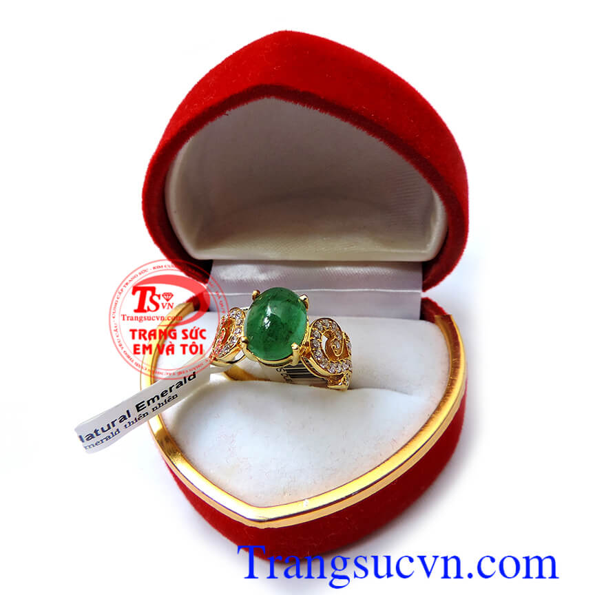 Nhẫn nữ vàng Emerald ngọc lục bảo,Nhẫn nữ đá quý,Trang sức nữ Nhẫn nữ vàng Emerald ngọc lục bảo,Nhẫn nữ đá quý,Trang sức nữ