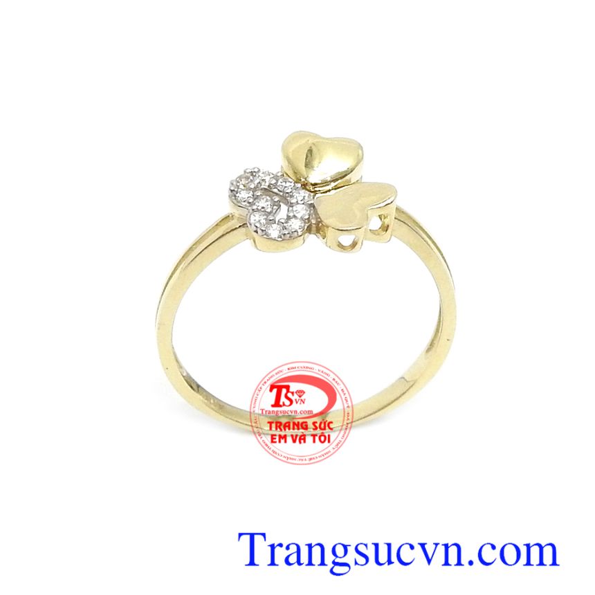 Nhẫn nữ vàng Korea cá tính 10k,Nhẫn nữ đá quý,Trang sức nữ