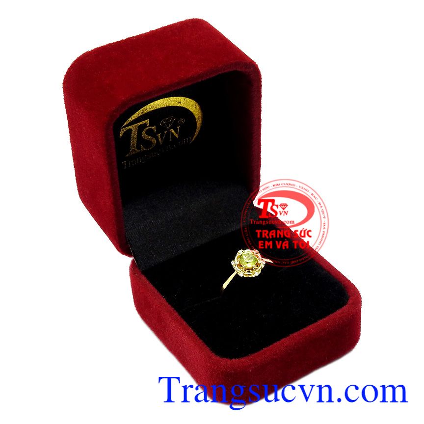 Nhẫn nữ vàng Peridot may mắn,Nhẫn nữ đá quý,Trang sức vàng Nhẫn nữ vàng Peridot may mắn,Nhẫn nữ đá quý,Trang sức vàng