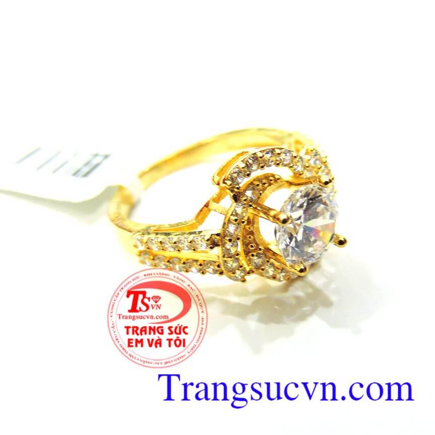 Nhẫn nữ vàng tây 10k đá trắng,Nhẫn nữ đá quý,Trang sức nữ Nhẫn nữ vàng tây 10k đá trắng,Nhẫn nữ đá quý,Trang sức nữ