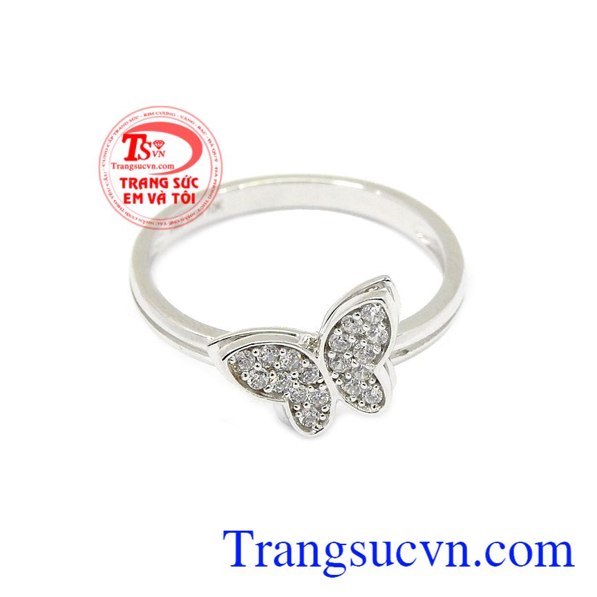 Nhẫn nữ vàng trắng hồ điệp,Nhẫn nữ vàng trắng,Trang sức nữ Nhẫn nữ vàng trắng hồ điệp,Nhẫn nữ vàng trắng,Trang sức nữ