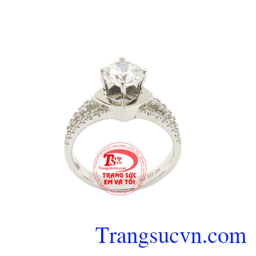 Nhẫn nữ vàng trắng may mắn,Trang sức nữ,Nhẫn nữ vàng trắng Nhẫn nữ vàng trắng may mắn,Trang sức nữ,Nhẫn nữ vàng trắng