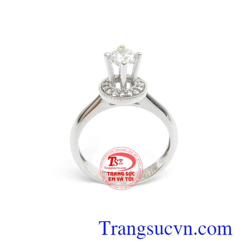 Nhẫn nữ vàng trắng thời thượng,Nhẫn nữ đá quý,Trang sức nữ Nhẫn nữ vàng trắng thời thượng,Nhẫn nữ đá quý,Trang sức nữ