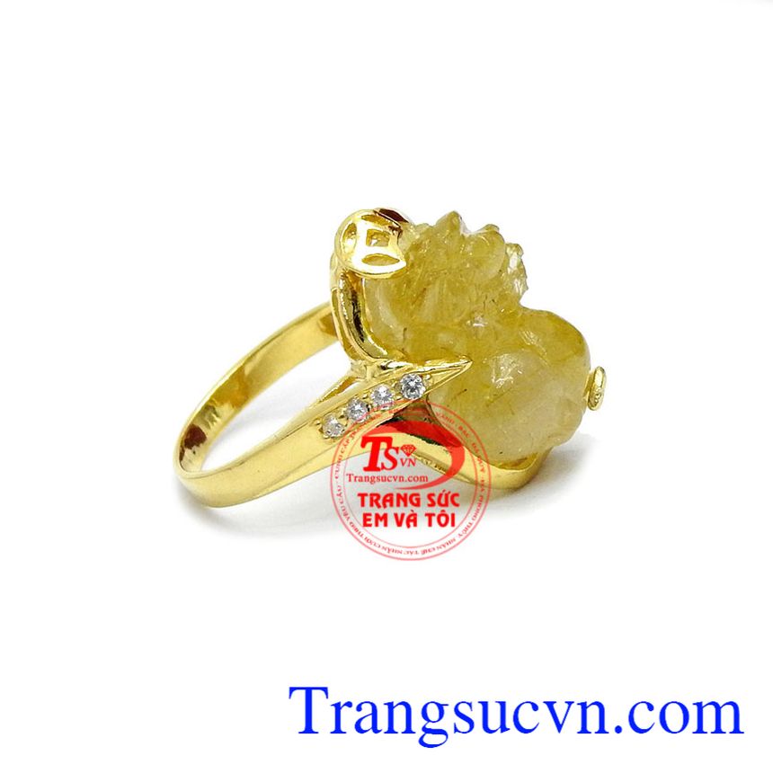 Nhẫn nữ v&agrave;ng tỳ hưu ph&uacute; qu&yacute;, nhẫn nữ tỳ hưu, nhẫn nữ v&agrave;ng t&acirc;y