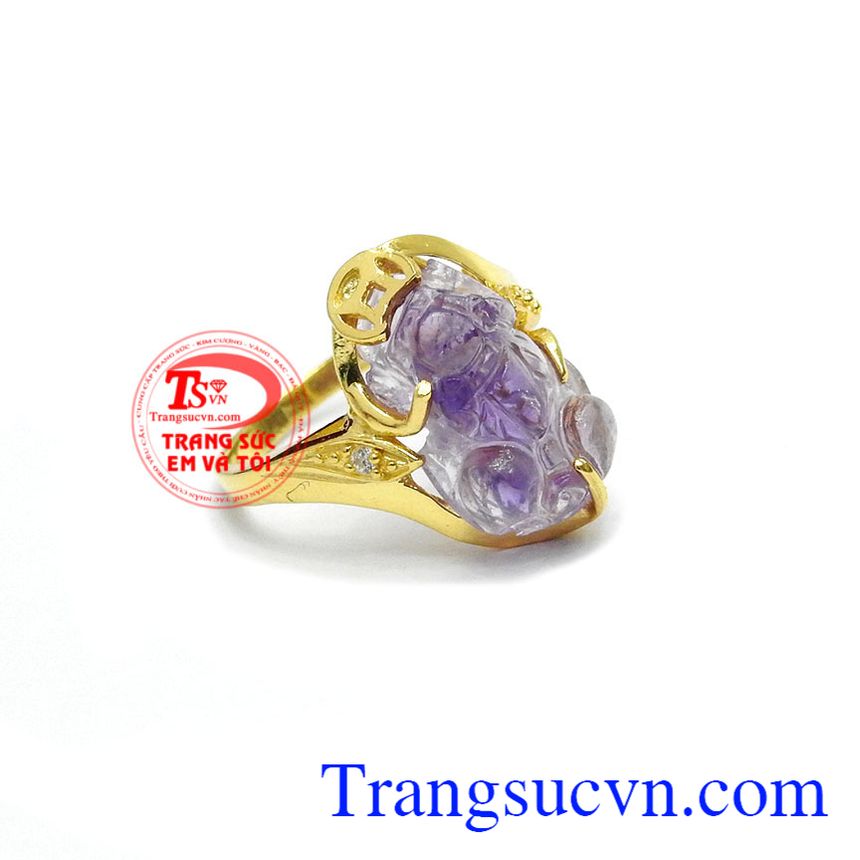 Nhẫn nữ v&agrave;ng tỳ hưu thịnh vượng, Nhẫn nữ tỳ hưu, Nhẫn nữ đẹp